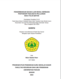 Pengembangan Bhana Ajar Modul Berbasis Photoshop  Pada Mata Pelajaran Baca Tulis Alqur'an: Pendekatan penelitian R & D pada siswa kelas III Sekolah Dasar Islam Terpadu Green Bhakti Insani Kecamatan Gunung Putri Kabupaten Bogor semester genap tahun pelajaran 2021/2022