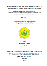 Pengembangan Multemedia Interaktif genially pada Pembelajaran Operasi Hitung pecahan : Penelitian Research and Development (R&D) pada Peserta Didik Kelas V SDN Ciheuleut 02 Kota Bogor Semester Genap Tahun Pelajaran 2023/2024.