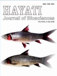 HAYATI Journal of Biosciences : Vol. 29 No. 4 (2022) July 2022