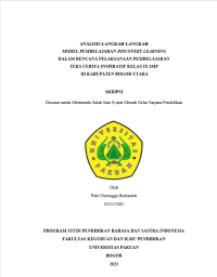 Analisis Langkah-Langkah Model Pembelajaran Discovery Learning Dalam Rencana Pelaksanaan Pembelajaran Teks Cerita Inspiratif Kelas IX SMP Di Kabupaten Bogor Utara