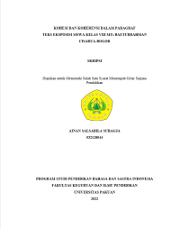 Kohesi dan Koherensi dalam Paragraf Teks Eksposisi Siswa Kelas VIII MTs Baeturrahman Cisarua Bogor