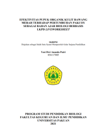 Efektivitasa Pupuk Organik Kulit Bawang Pakcoy Sebagai Bahan Ajar Biologi Berbasis LKPD live Worksheet